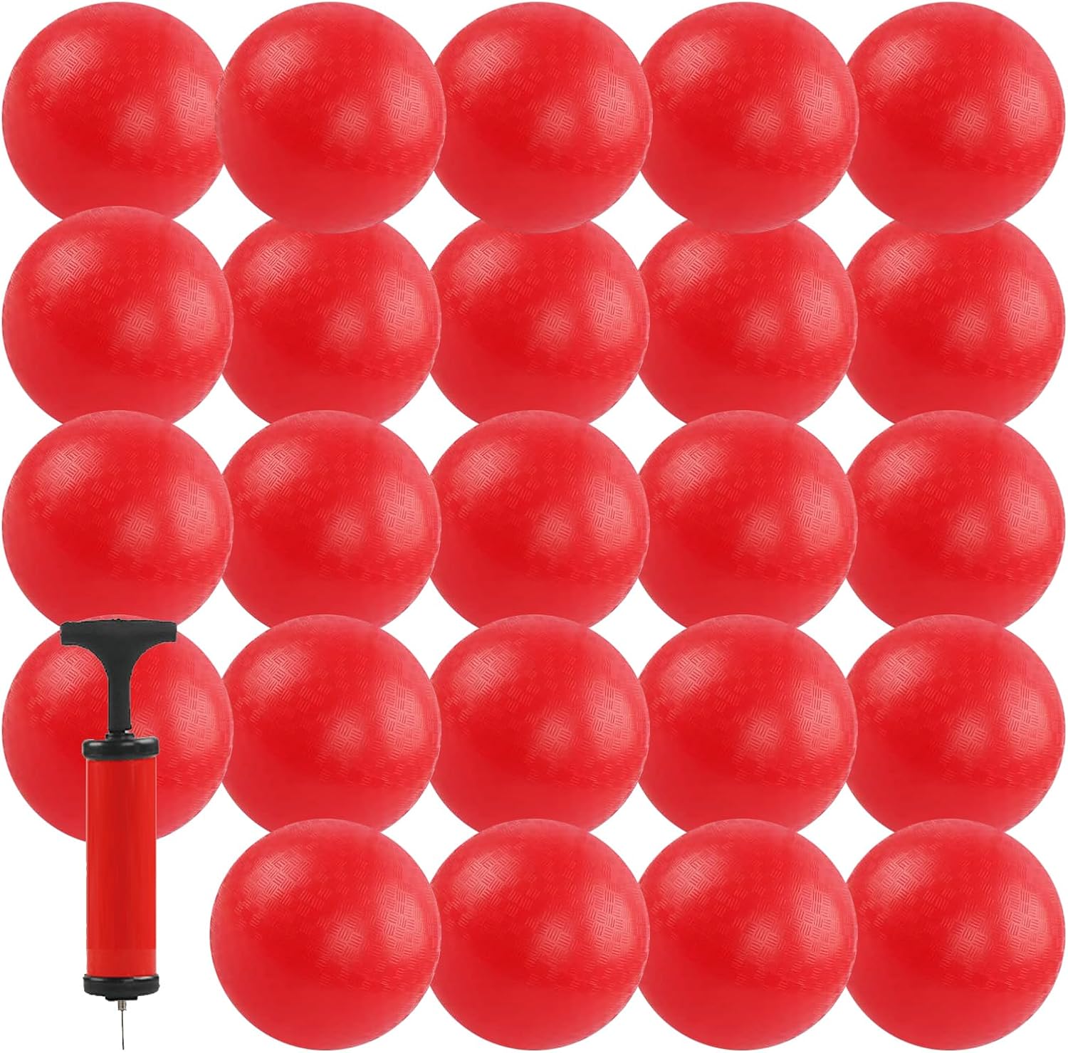 24Pcs Playground Balls 6 Inch Kick Ball Red Dodgeball Bouncy Inflatable Ball Playground Ball Bulk for All Groups,Dodgeball,Handball,Indoor/Outdoor Game, Picnic,Yoga