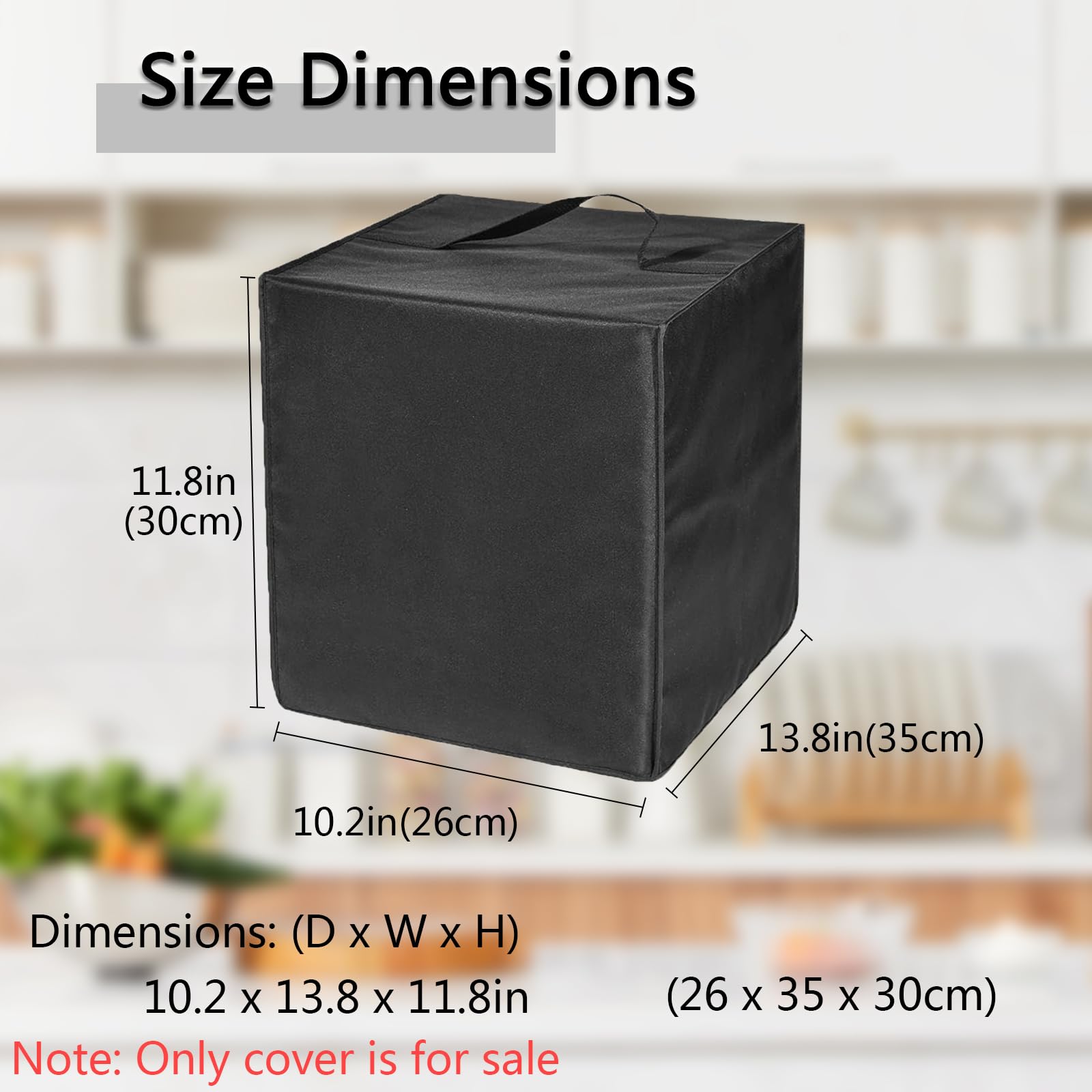 CouldyCasi Housse De Protection Imperméable En Nylon Pour Friteuse Ninja Air Fryer Pro AF141 4 En 1 Avec Capacité De 5 L (noir