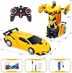 Refasy Transforming Toys Remote Control Transformation Car 2 in 1 Remote Control Cars for Kids Age 3-12, Deformation Robot Car Toys Birthday Gift for Boys Girls 3 4 5 6 7 8 9 10 12 Year Old