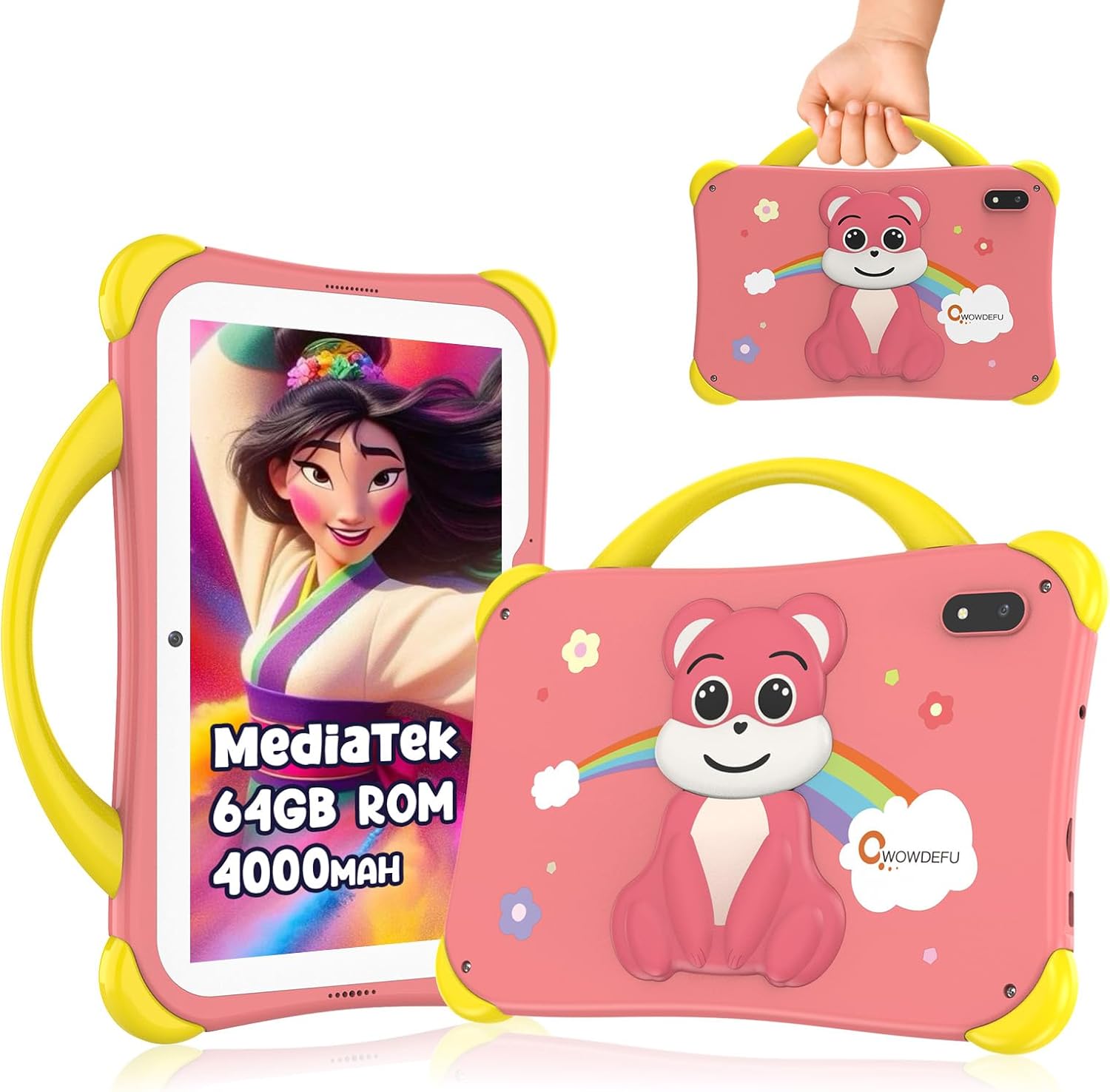 CWOWDEFU Kid's Tablet, 7' Tablet for Kids, 64Gb Android 14 Tablet Features 4000mAh Battery, Bluetooth 5.0, 5G WiFi, 5MP+2MP Dual Camera, Best Gift for Children