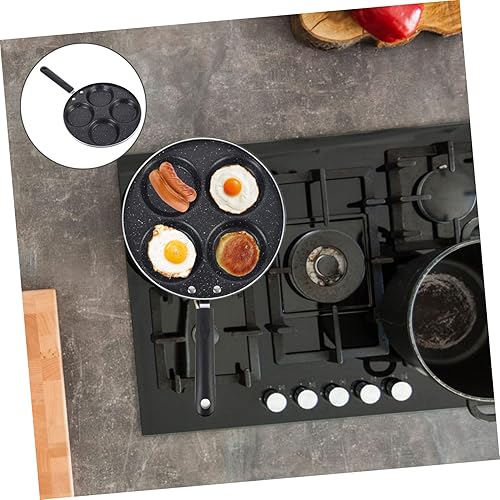 Miniatura 5 de sartén para tortillas, sartén para hacer panqueques, 4 sartenes para huevos, sartén antiadherente para panqueques, moldes blinis, sartén para