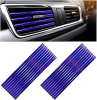 Vista 1 de Kewucn 20 tiras decorativas de ventilación de aire acondicionado de automóvil, decoración de ventilación de aire impermeable y flexible, accesorios