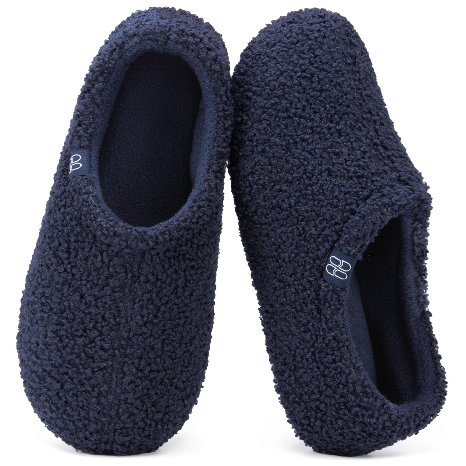 Women's Fuzzy Curly Fur Memory Foam Loafer Slippers with Polar Fleece Lining
