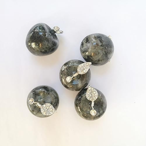 Vista 51 de 1 pieza de figuras coleccionables de cristales de manzana de rodonita y piedras curativas, decoración de habitación de 1.18 pulgadas, decoración