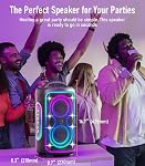 Bluetooth Speaker Loud, 240W Peak Portable Wireless Party Speakers, BT5.4, Boost Bass, 24H, Fast Charge, IP65 Waterproof, TWS Pairing, RGB Lights for Outdoor, Beach, Camping, Backyard, Work, Home