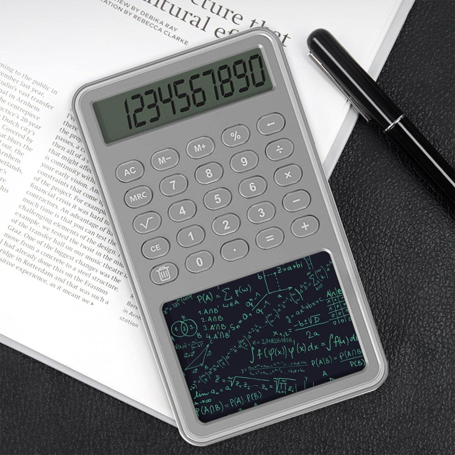 Kalkulatory kieszonkowe z tabletem LCD do pisania 12-cyfrowy wyświetlacz Podręczne podstawowe kalkulatory naukowe do domowego biura Szkoła Biznes Tablica elektroniczna Rysunek/Bloczki notatkowe /655 (
