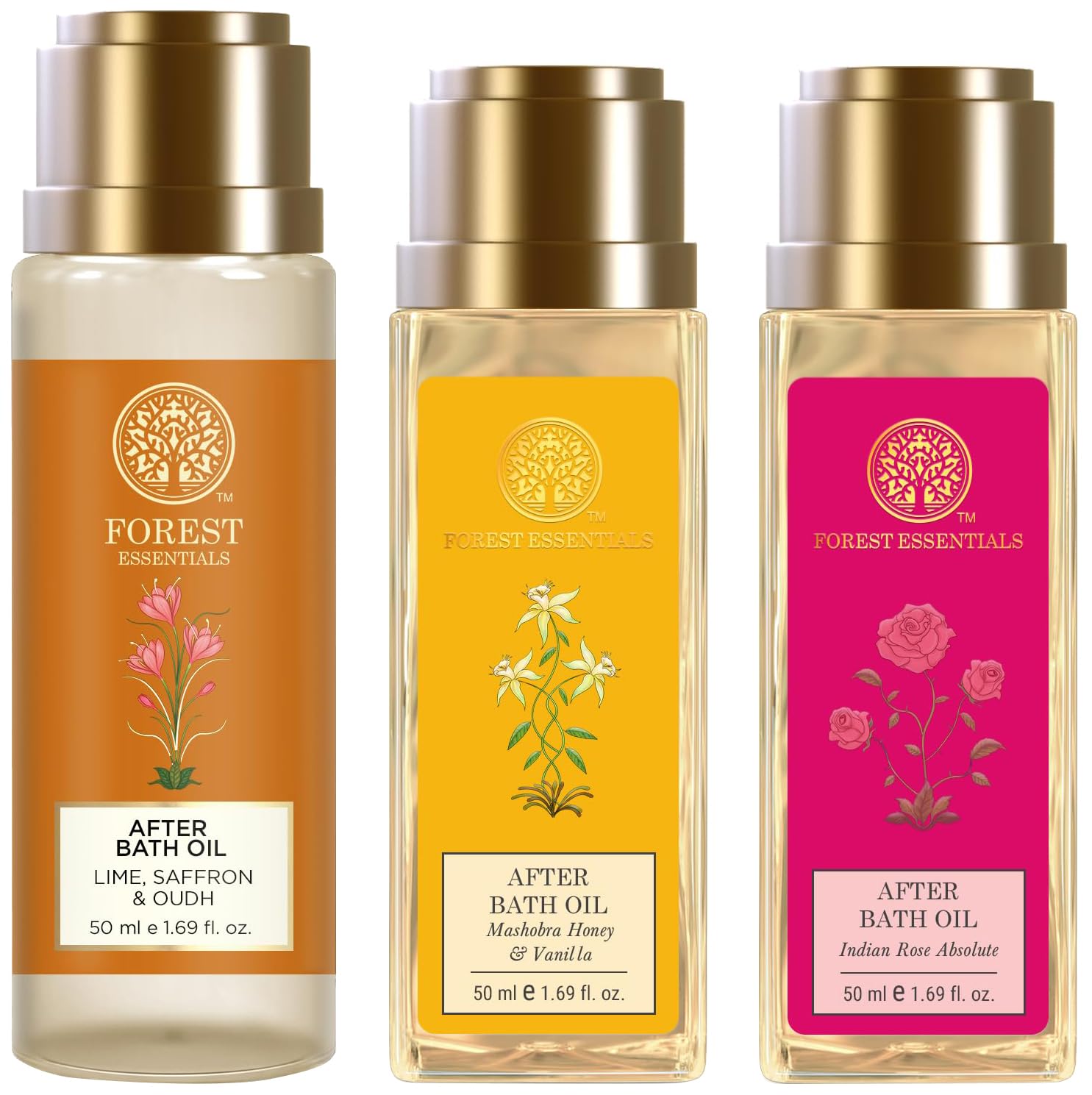Forest Essentials Lime Oil, Honey Vanilla, Rose Oil-image-8