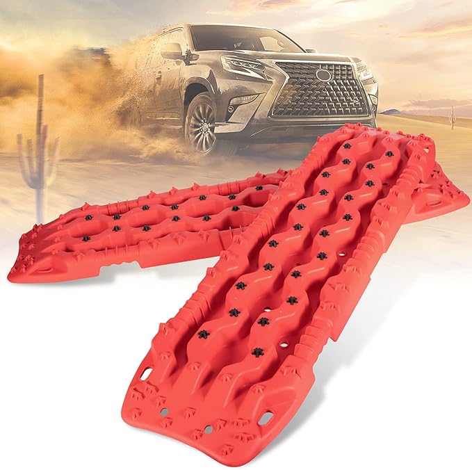 FIERYRED Recovery Traction Boards 2 Pcs Offroad Traction Mat for Sand