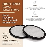 Vista 2 de Pure Line Replacment for Mr. Coffee Water Filter Charcoal Disks. Universal Fit for Mr. Coffee Machines. (12 Pack)