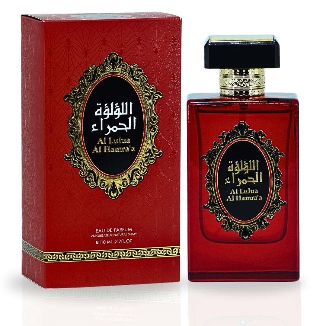 RISALA Al Lulua Al Hamra's EDP Spray 110ML (3.7 OZ) Long Lasting, Luxurious, Musky Floral Enchantment.