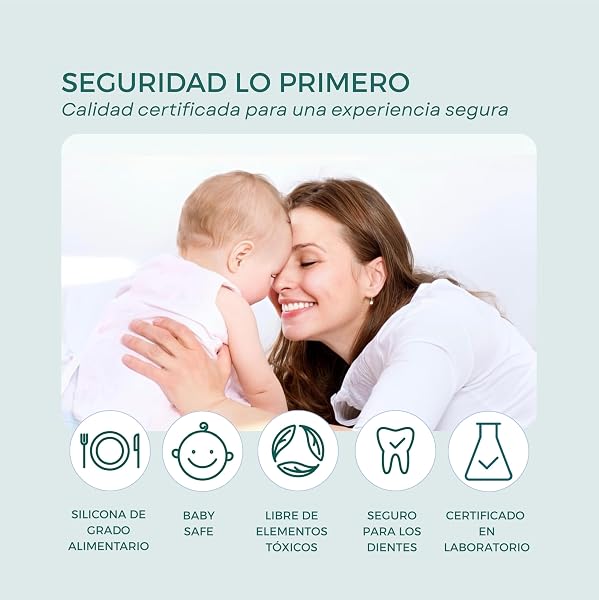 Colifree - Mordedor bebé sonajero, blandito y de fácil agarre, juguete denticion a partir de 3 meses, silicona segura libre de BPA, diseño ergonómico y con texturas - 5