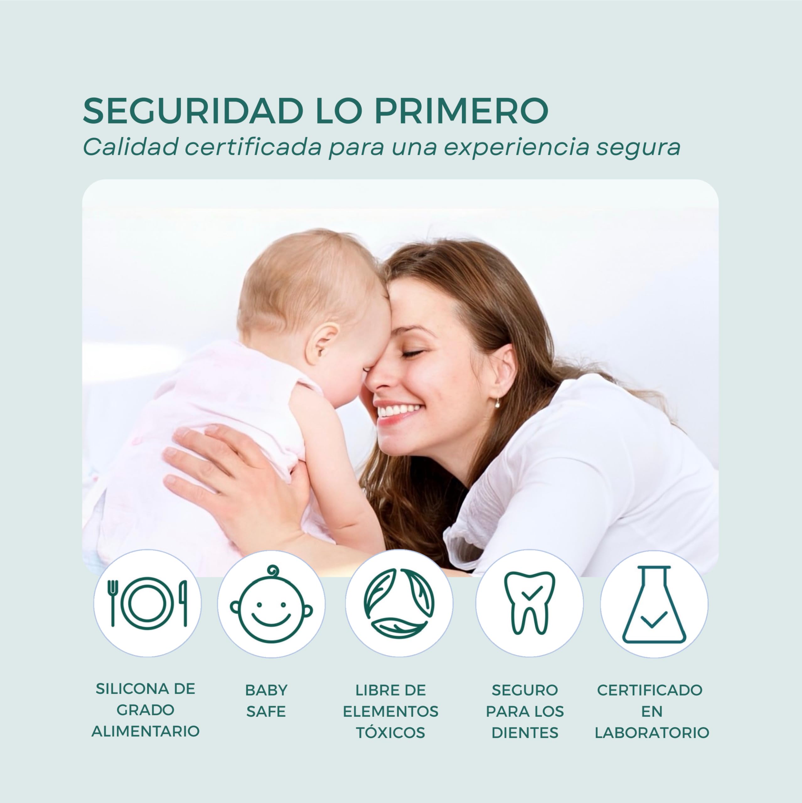Colifree - Mordedor bebé sonajero, blandito y de fácil agarre, juguete denticion a partir de 3 meses, silicona segura libre de BPA, diseño ergonómico y con texturas — view 5