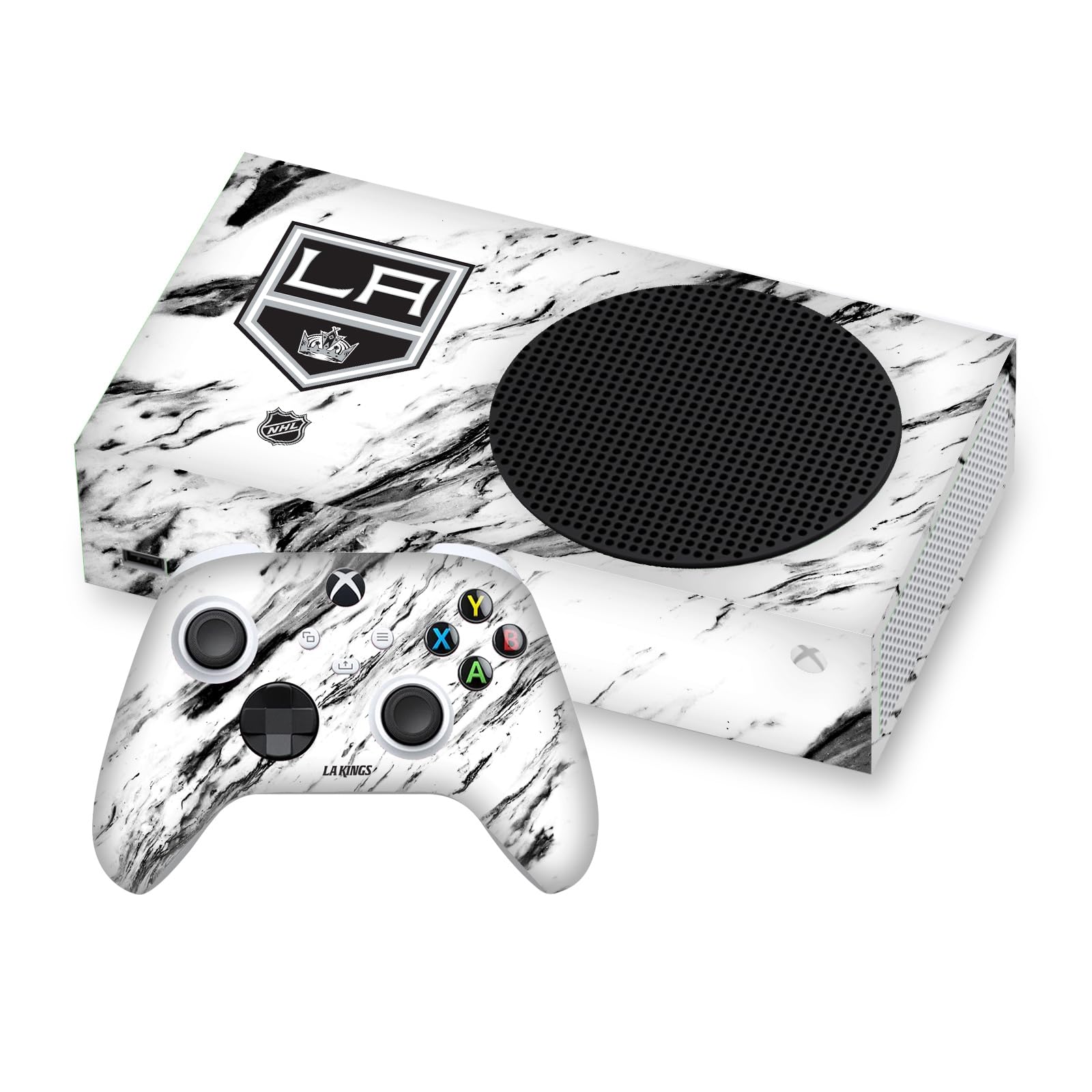 Head Case Designs sous Licence Officielle NHL Marbre Los Angeles Kings Vinyle Autocollant De Jeu Peau Autocollant Couverture Compatible avec Xbox Series S Console and Controller Bundle