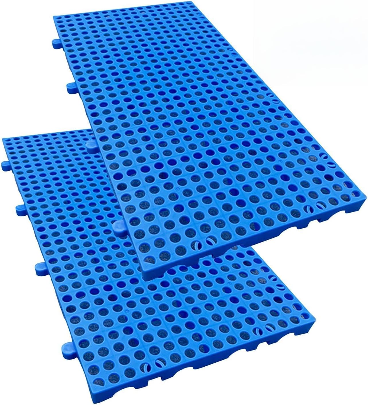 2 Pcs Lightweight Plastic Pallets, Breathable Grid Ventilation Pallets, Waterproof Wear Resistant Storage Pad, Portable Combined, Easy to Stack for Supermarket,60x30x3cm