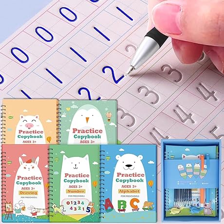 QMUBOT Magic Practice Copybook for Kids: Nurture Handwriting Proficiency