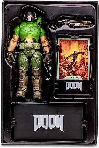 Miniatura 12 de McFarlane Toys - Doom Slayer Classic Glow in the Dark Edition, figura de acción de 7 pulgadas, etiqueta dorada, exclusiva de Tienda
