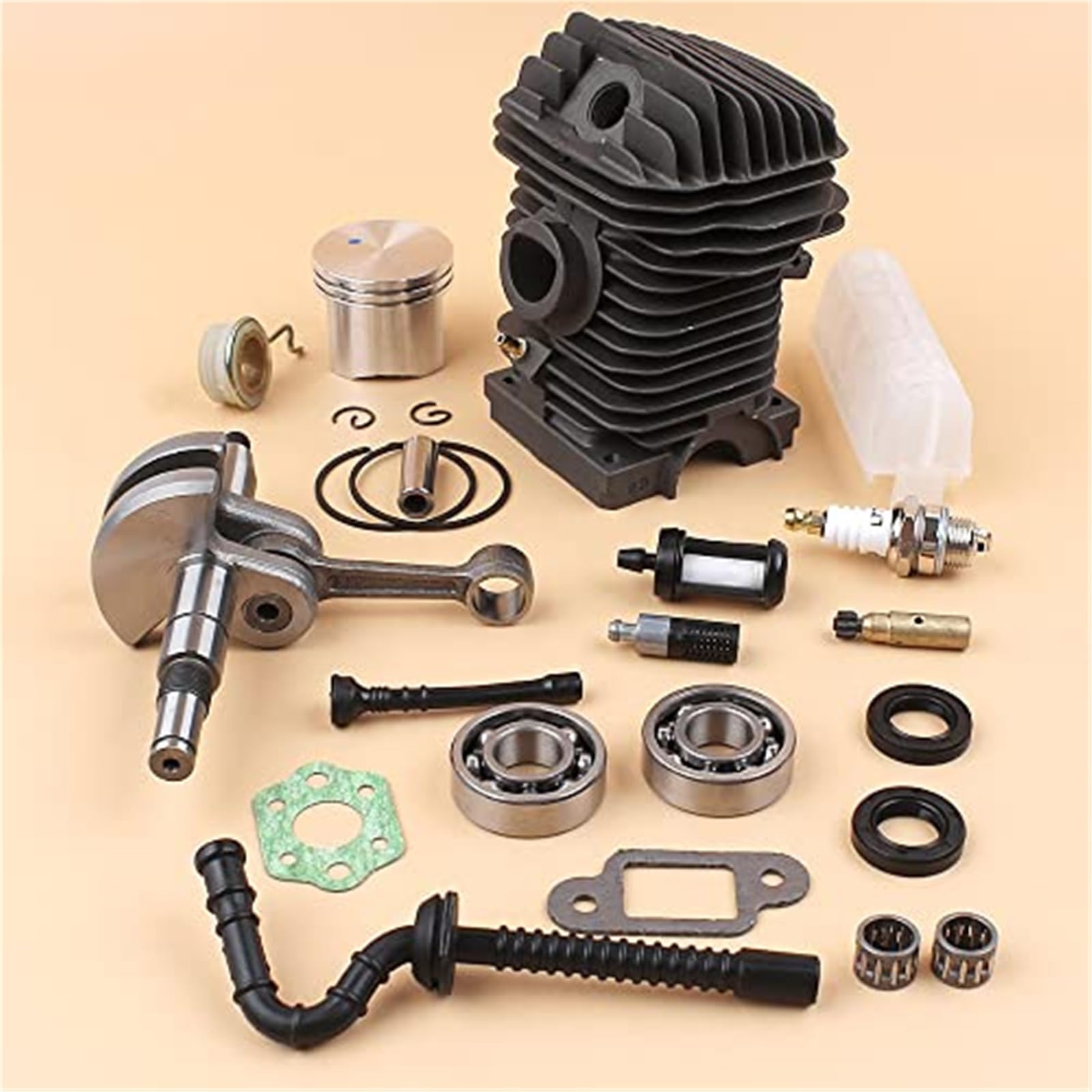 42.5mm tłok cylindra uszczelka łożyska wału korbowego zestaw pompy olejowej, dla STIHL, dla MS250 MS230 025 023 MS 250 230 części zamienne do pił łańcuchowych Uszczelka oleju silnikowego