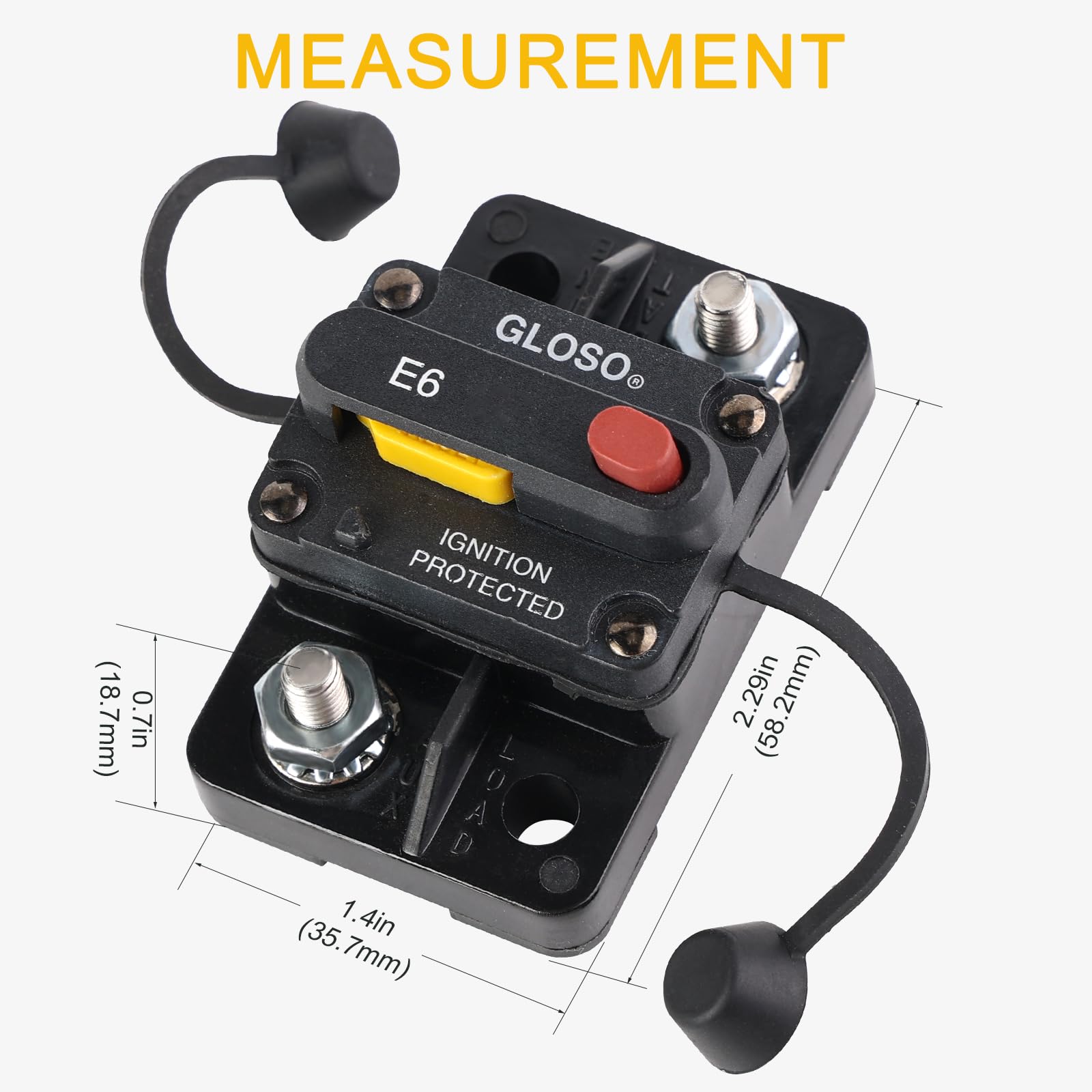 GLOSO Interruttore automatico automatico reset interruttore automatico impermeabile barca batteria auto camion 20 amp E69