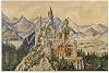 Adolf Hitler Neuschwanstein Castle Poster Landscape Poster 3 Canvas Painting Posters And Prints Wall Art Pictures for Living Room Bedroom Decor 12x08inch30x20cm Unframe-style