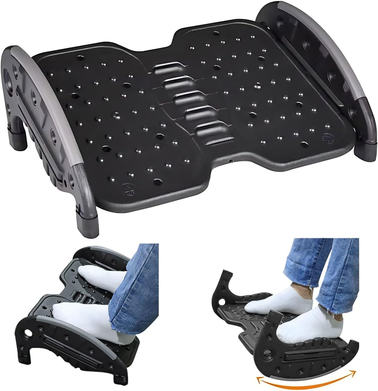 Gluckluz Foot Rest Under Desk Office Footrest Ergonomic Foot Stool ...