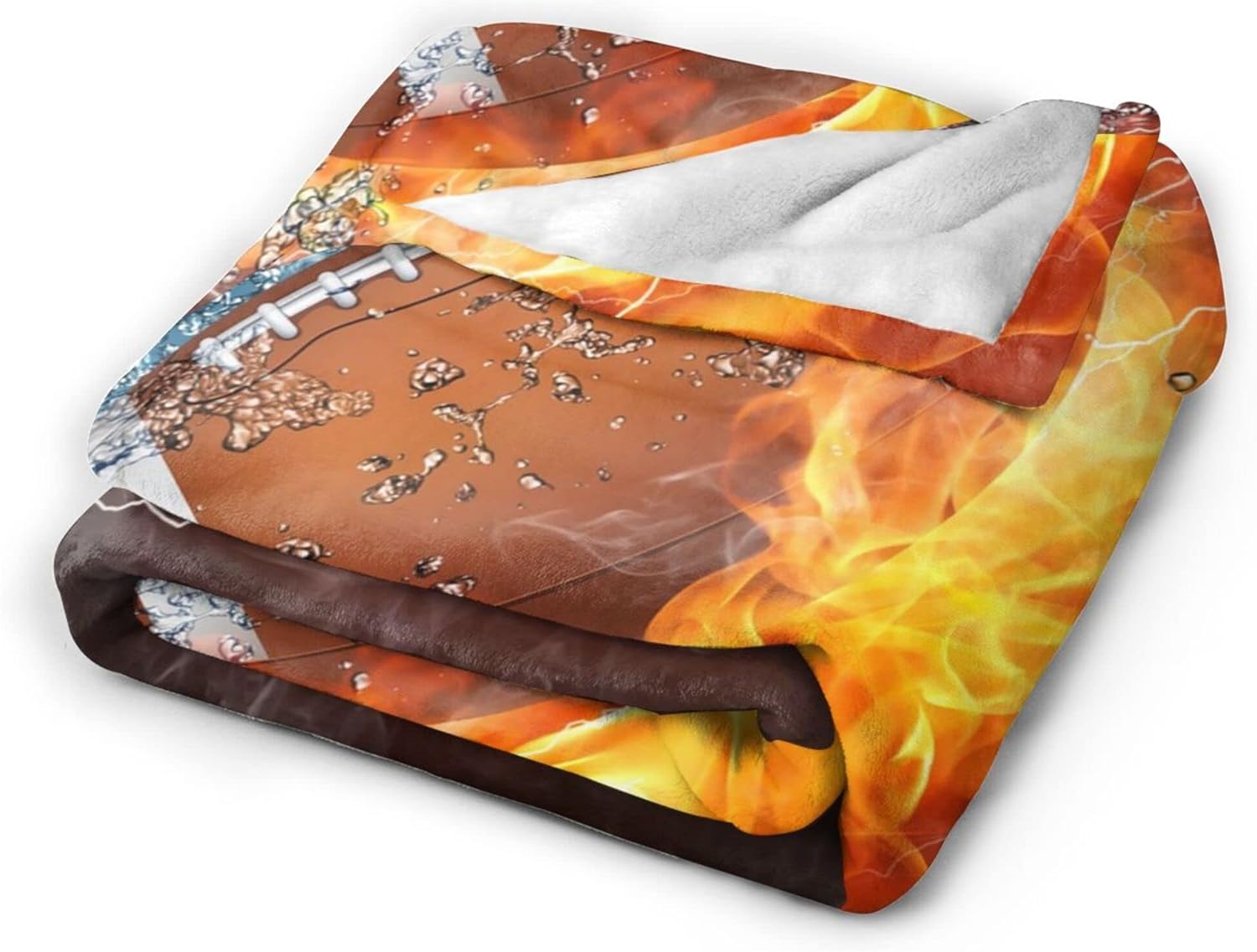 American Football Fun Ball Sport Throw Blanket Super Soft Warm Men Boy Bed Blankets for Couch Bedroom Bedding Sofa Office Car, All Season Cozy Flannel Plush Blanket for Girls Boys Adults, 60"X50" - Image 2