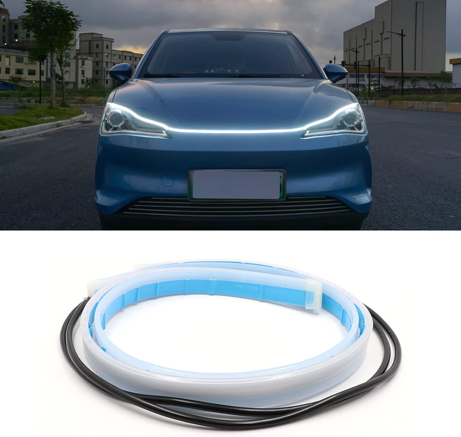 Dynamic Scan Start Up Hoodbeam Kit 2023 Best Flexible Dynamic Car Hood Led Strip, Waterproof