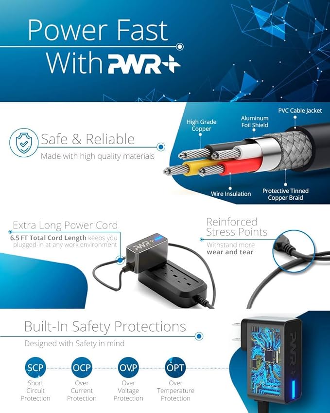 Cargador Rápido 10W PWR+ Compatible con Galaxy Tab 10.1 Note miniatura 5