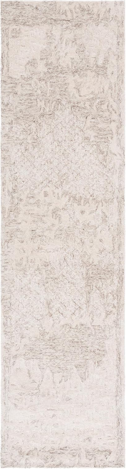 SAFAVIEH Harvest Collection Area Rug - 2'3" x 9' Runner, Brown & Ivory, Handmade Wool, Ideal for Living Room, Hallway, Foyer, Entryway, Bedroom (HVT101T)