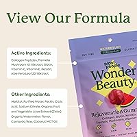 Vista 9 de Plant People WonderBeauty - Gomitas rejuvenecedoras para el cabello, la piel y las uñas con hongo tremella, péptidos de colágeno marino, queratina