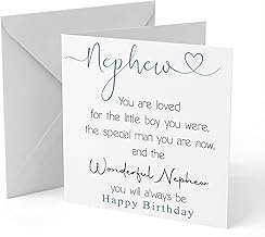 Nephew Birthday Cards Adult - Special Birthday For Milestone Celebration - For Great Nephews From Auntie - Happy Greeting with Meaningful Verse
