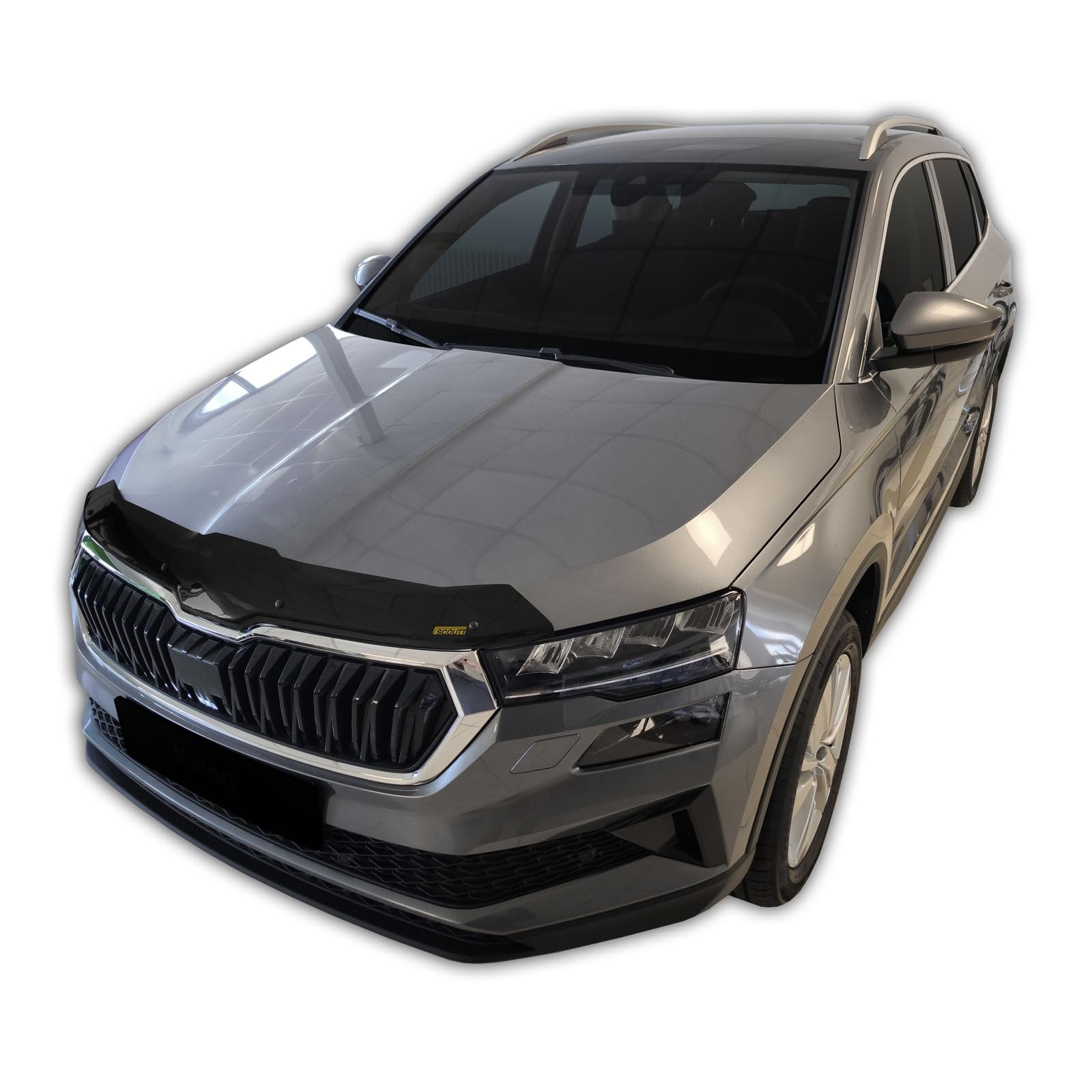 SCOUTT Bra de Capot Déflecteur de Protection pour Skoda Karoq Depuis 2021 Facelift, Aérodynamique, Assemblage Facile, Aucun Perçage Requis