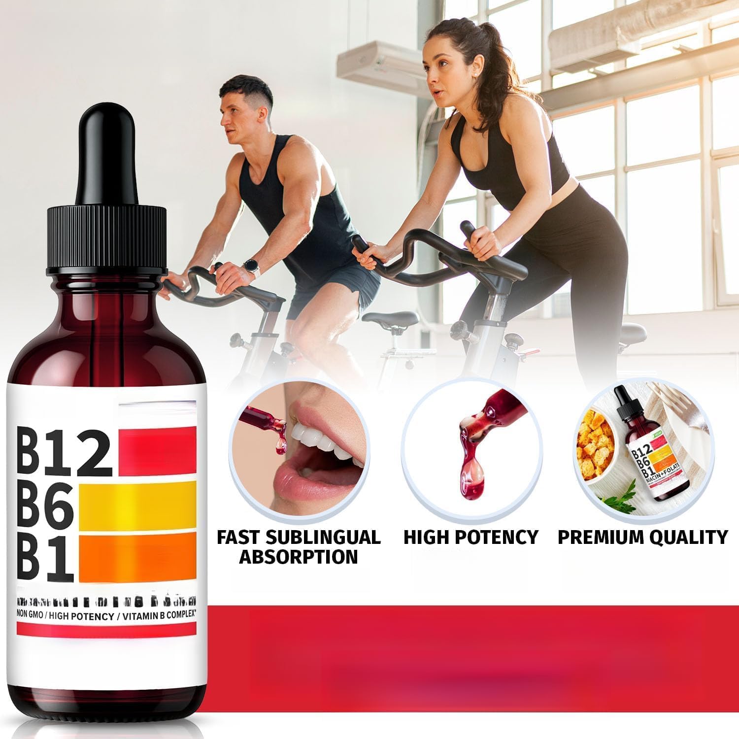 Gotas de vitamina líquida, adecuadas para hombres y mujeres, para obtener | Extracto de plantas naturales, rápida absorción, apoya el equilibrio corporal.
