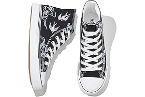 Women's Canvas High Top Sneakers: Lace-up Comfort for Casual Walking