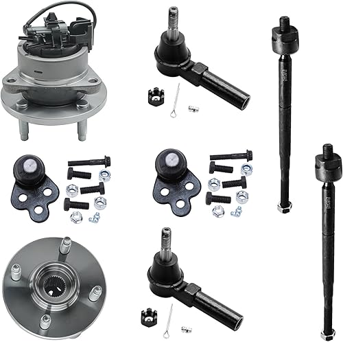 Miniatura 383 de Detroit Axle - Kit de cubos de rodamiento de rueda delantera de 6 piezas para Dodge Dart 2013-2016, Chrysler 200 2015-2017, 2 cojinetes de rueda