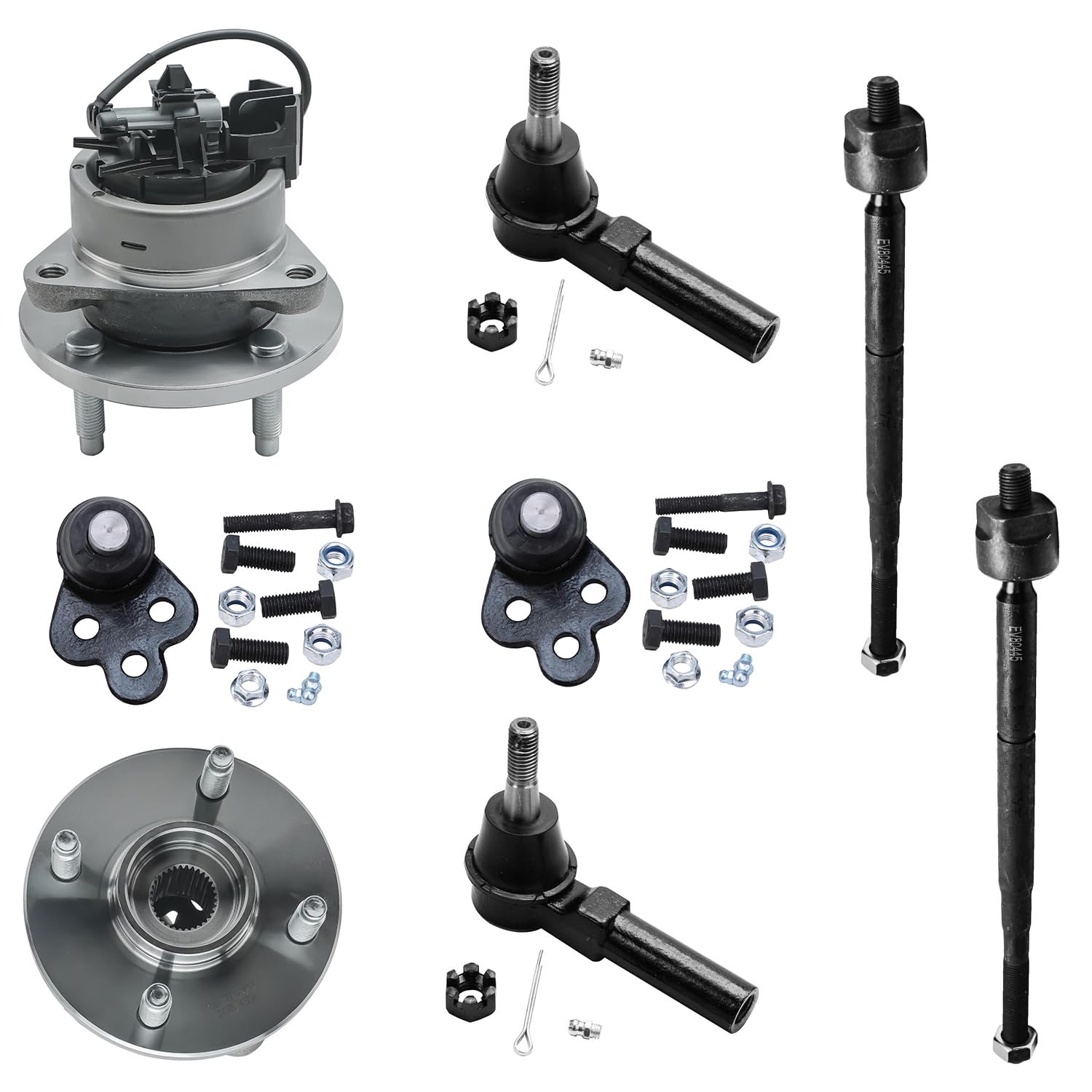 Detroit Axle - Front 8pc Wheel Bearing Hubs Kit for Pontiac Pursuit G5