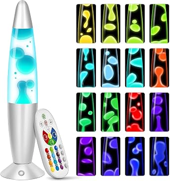 17 Colour Changing Lava Lamp, LED Night Light for Children and [Energy Class F]