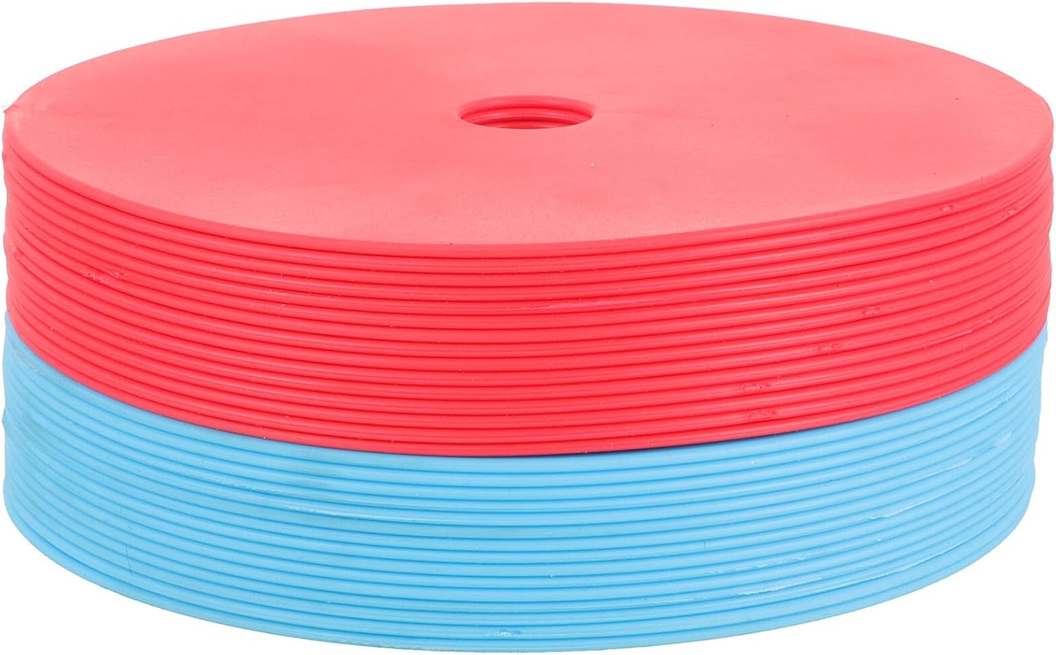 Veemoon 30pcs Soccer Training Markers Flat Sign Discs Football Marker Plates Red and Equipment for Football Practice and Field Marking