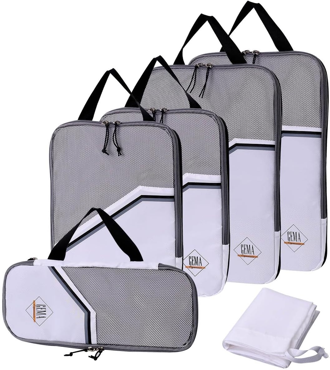 GEMA Organizers 6 Set Compression Packing Cubes for Travel