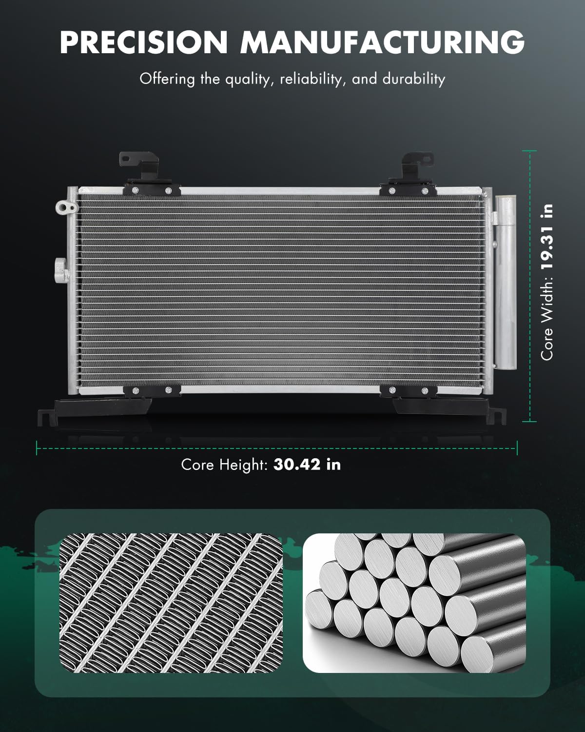 SCITOO Air Conditioning A/C Condenser Compatible for 2015-2019 for Subaru Legacy 2.5L 2015-2019 for Subaru Legacy 3.6L 2015-2019 for Subaru Outback 2.5L 2015-2019 for Subaru Outback 3.6L for DPI:4454