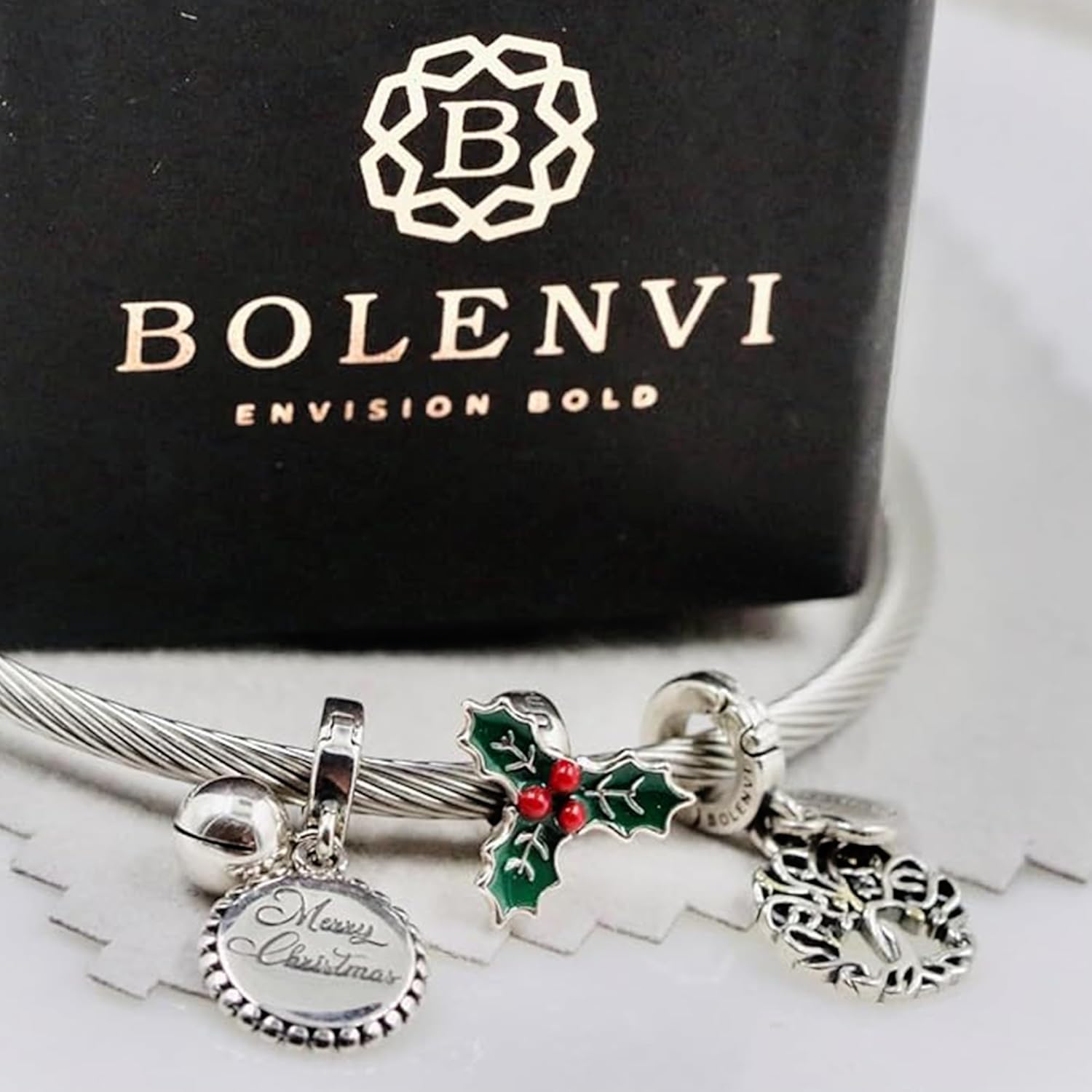 Bolenvi Realistic Flowers Open Clasp Clip On Pendant, Jewelry for Mother's Day, Calla Lily Gold Accent, 925 Sterling Silver Charms Compatible With Pandora & Other Charm Bracelets/Necklaces