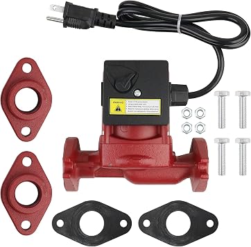 Hot Water Circulator Pump 115V 1/3 HP Replaces UPS26-150F, 95906630 | Compatible with Grundfos Cast Iron Recirculating Pump, 3-Speed Circulation Pump Suitable for Various Closed-loop Systems