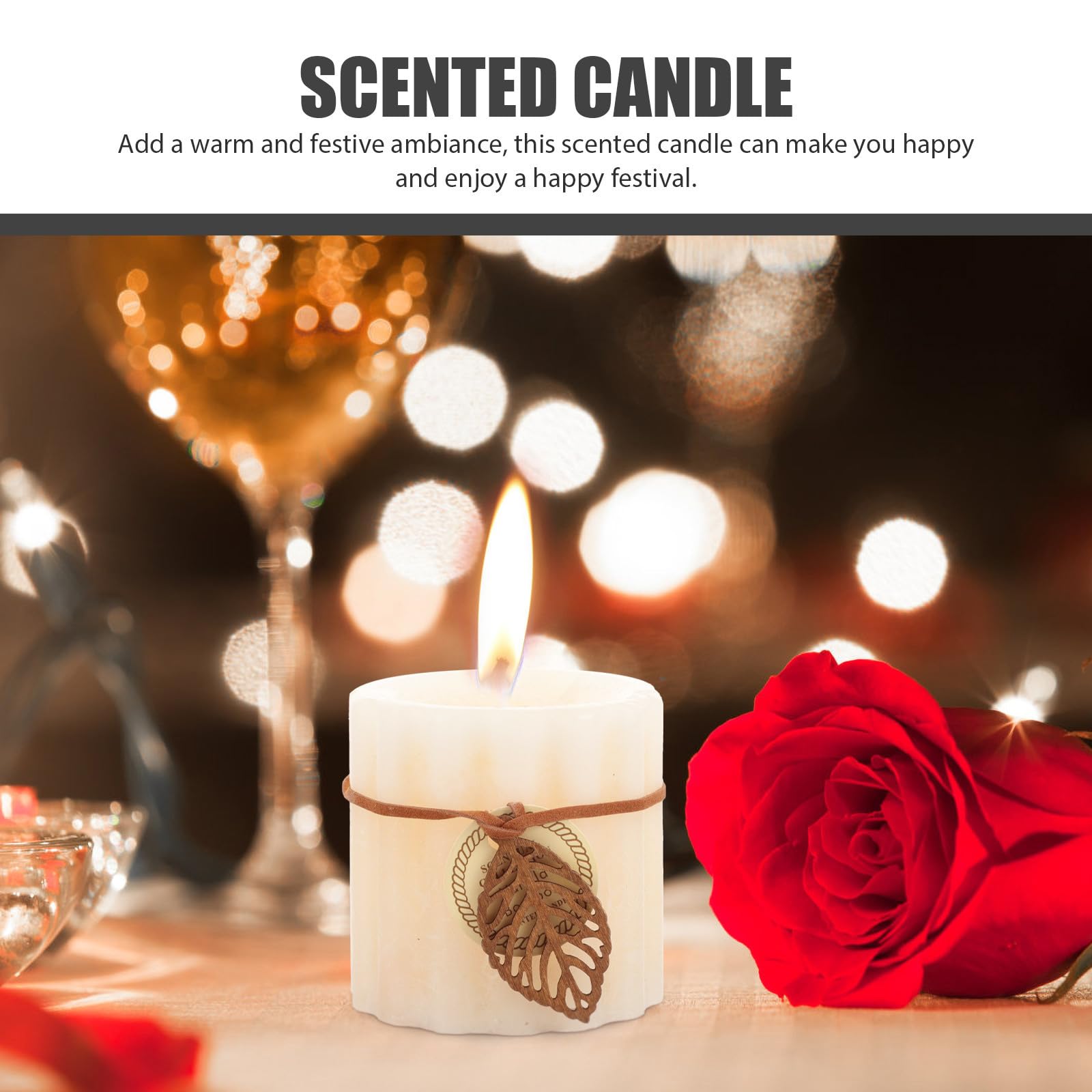 Vela Perfumada Decorativa Cilíndrica de Cera para Hogar