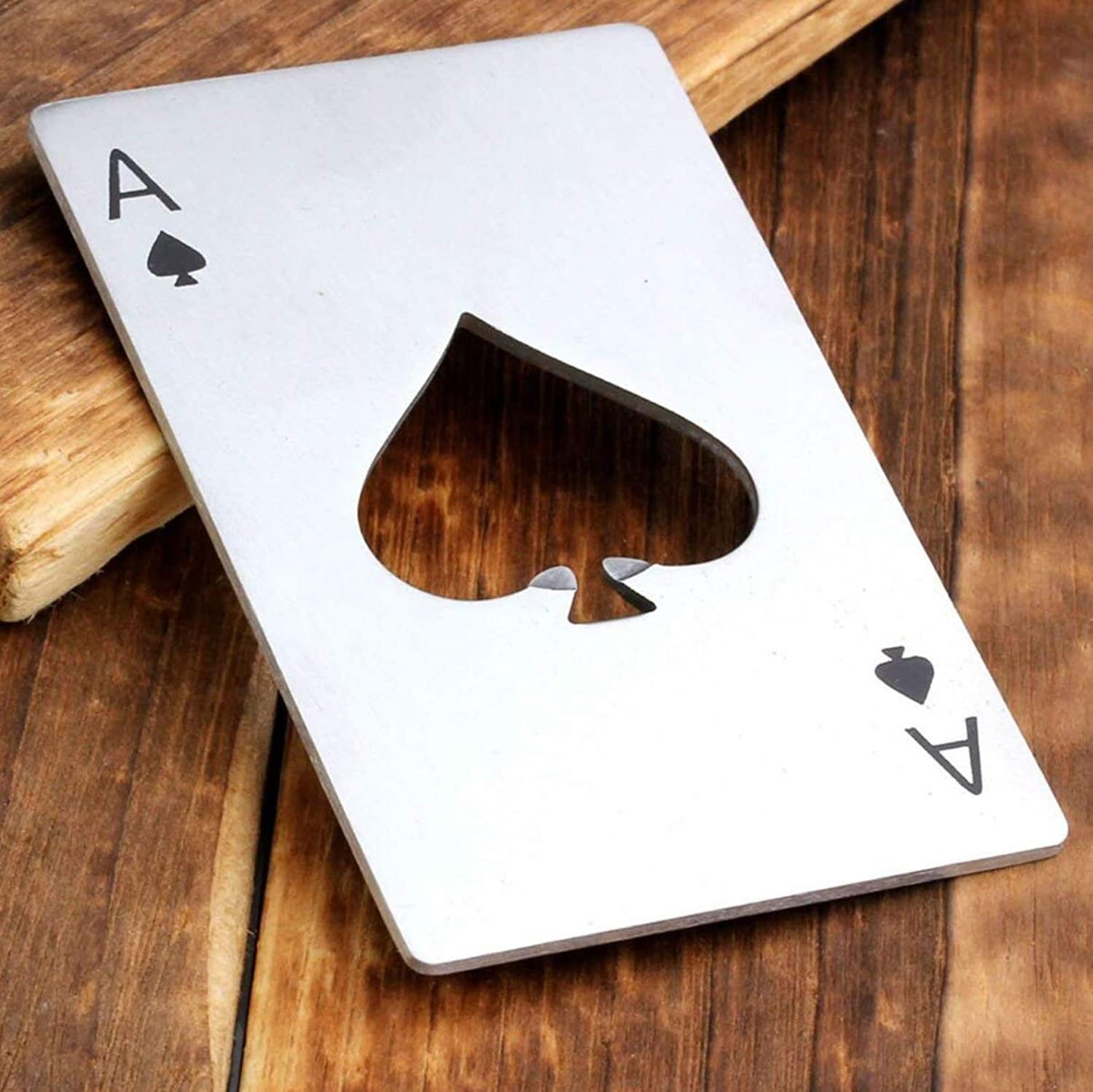 Valkyrie Poker Kart Maçı As'ı Paslanmaz Çelik Şişe Açacağı Siyah