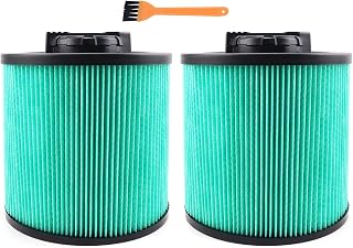 2 Pack Cartridge Filter Replacement for DEWALT DXVC6914 6-16 Gallon Wet Dry Vac, Compatible with DeWalt DXV06P DXV09P DXV09PA DXV10P DXV10PL DXV10S DXV10SA DXV10SB DXV12P DXV14P DXV16P DXV16PA (HEPA Material Filter)