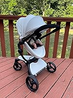 Vista 2 de Anivia Cochecito de muñeca de lujo para muñecas de 18 y 20 pulgadas – Cochecito de muñeca con toldo plegable, ruedas silenciosas y 2 cestas