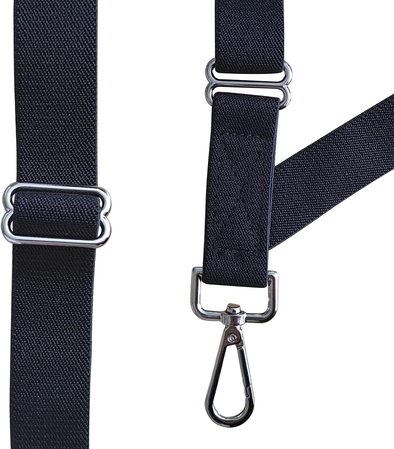 1 Inch Wide side Clip Suspenders for Men Heavy Duty Khaki Truckers Suspenders for Big and Tall Men with Hooks