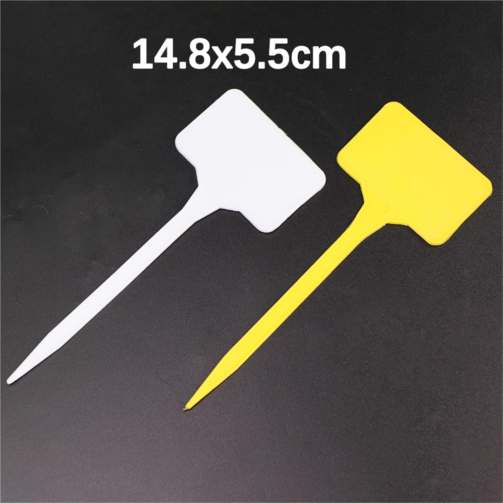 Etichette Per Piante 30 pezzi giallo e bianco 14,8x5,5 cm materiale etichetta pianta vivaio fiore impermeabile riutilizzabile carta di identificazione(B-WhiteX30pcs)