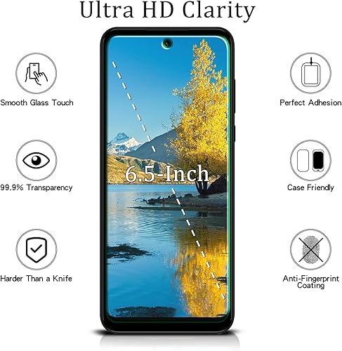 Miniatura 2 de MAYtobe Paquete de 2 protectores de pantalla de vidrio templado diseñados para Motorola Moto G Power 2022, antiarañazos, sin burbujas