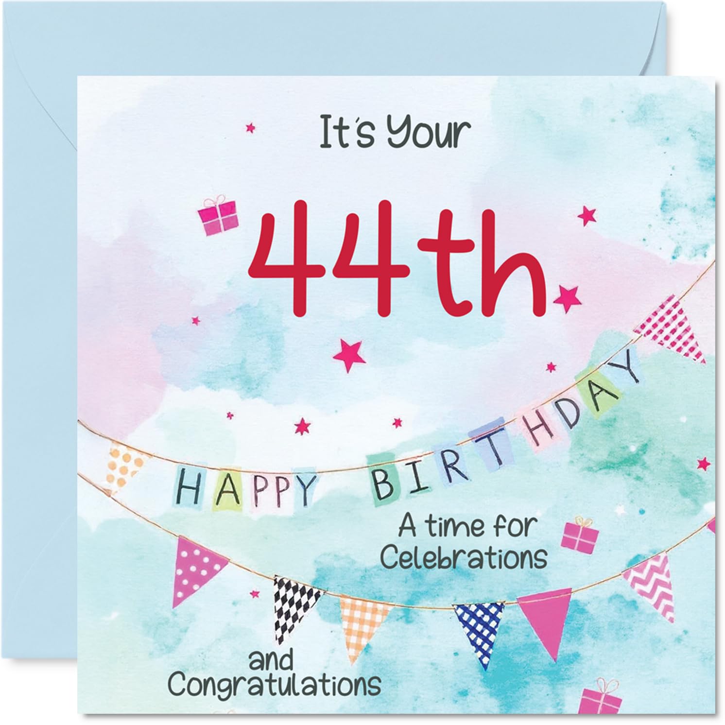 44th Birthday Cards for Men, Party Bunting