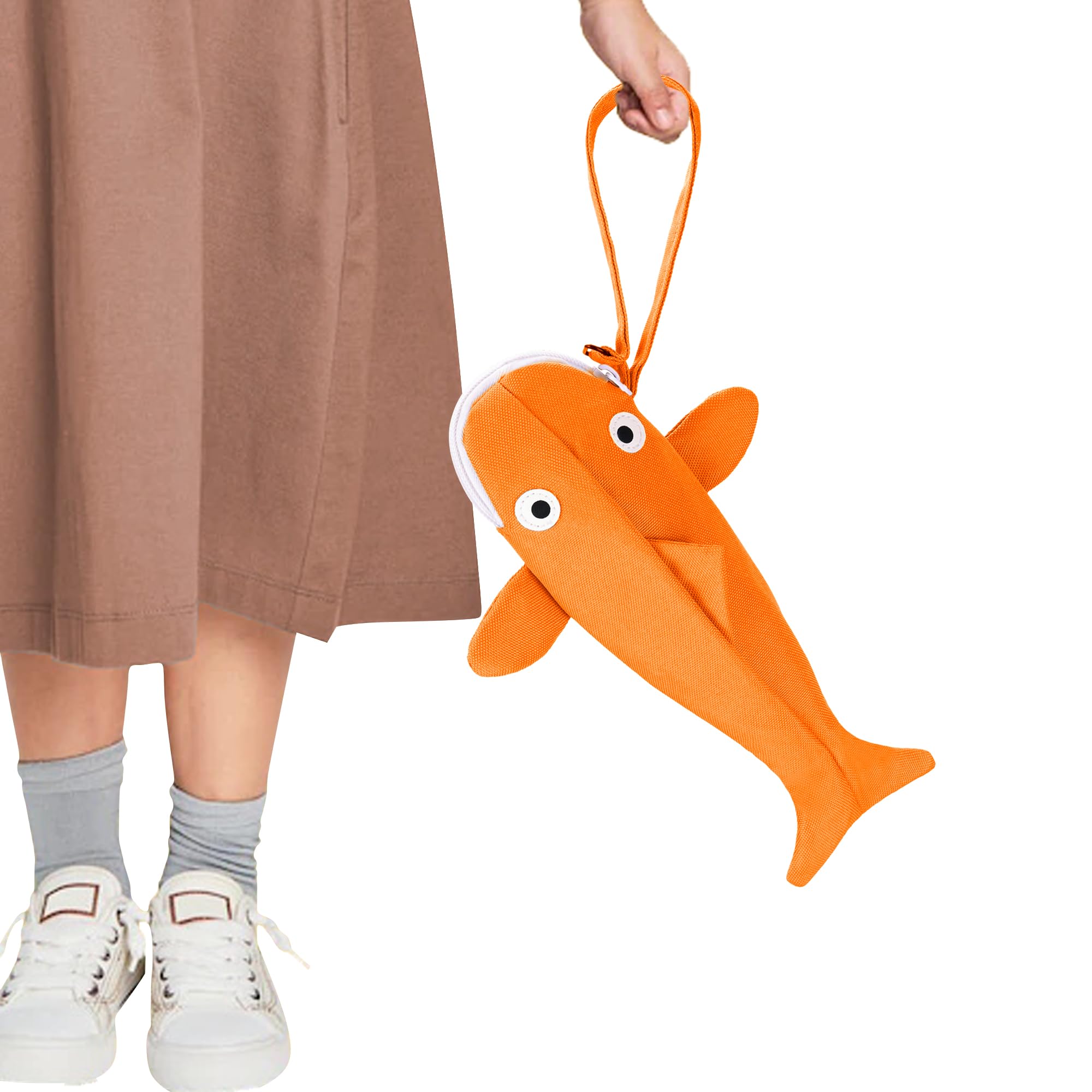 Annmore Tasche für Tiptoi Stift und Tiptoi Bücher Starterset, mit Tragbares Hai Hülle für Tiptoi Stift, Platz für 10 bis zu 12 Bücher, Transporttasche für Tiptoi Puzzle und Zubehör, Orange